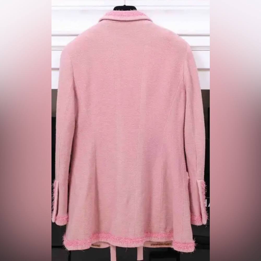 CHANEL Pink Wool coat w/ skirt ( set ) - Picture 6 of 12